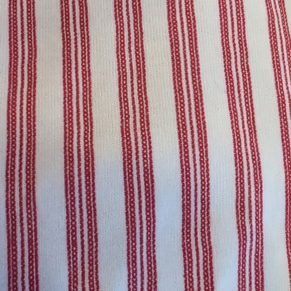 Petite Plume Pima Pajama Set In Antique Red Size Large Striped Embroidered EUC - Picture 15 of 16